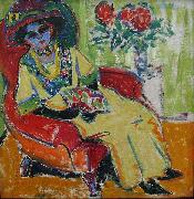 Ernst Ludwig Kirchner Sitting Woman oil on canvas